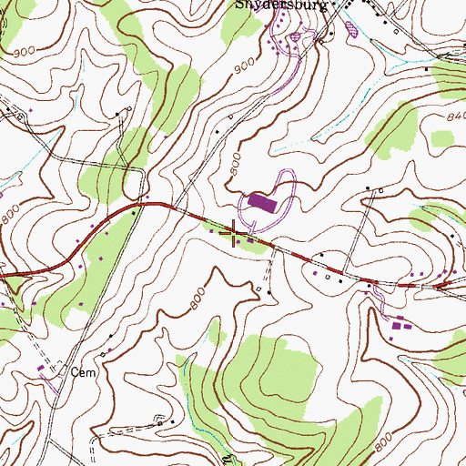 Topographic Map of Lester Acres, MD