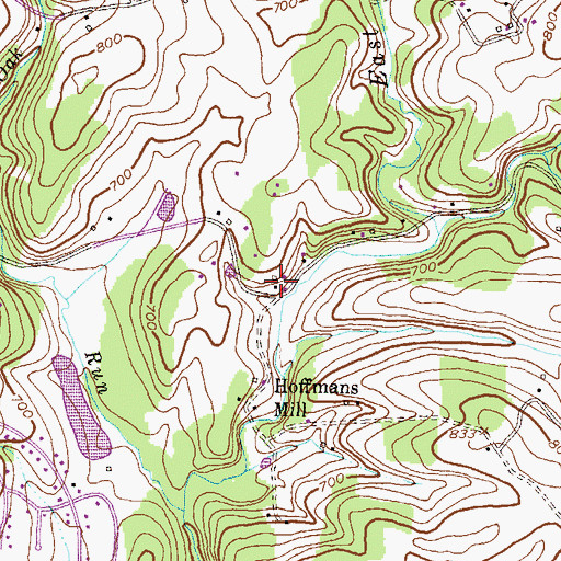 Topographic Map of Lismarelu Farms, MD