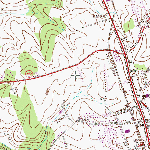 Topographic Map of North Carroll High School, MD