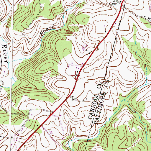 Topographic Map of Southglenn Farms, MD
