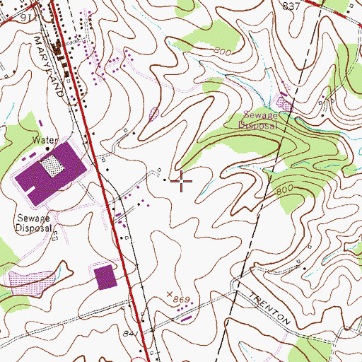 Topographic Map of Spring Garden Elementary School, MD