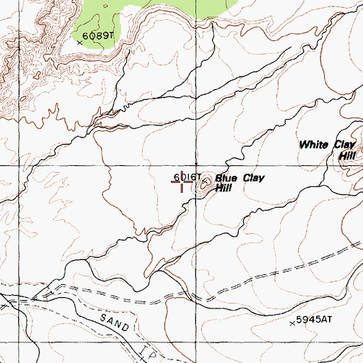 Topographic Map of Blue Clay Hill, AZ