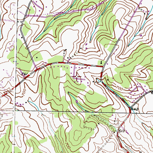 Topographic Map of Atkins Acres, MD