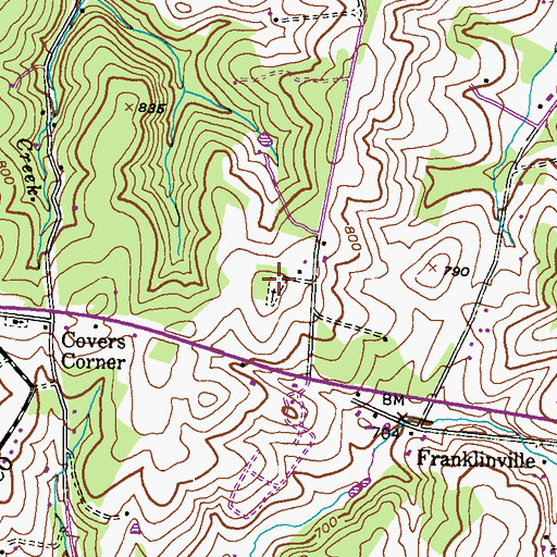 Topographic Map of Bethany Methodist Church (historical), MD