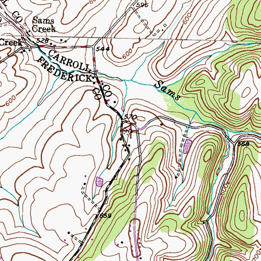 Topographic Map of Bethel Cemetery, MD