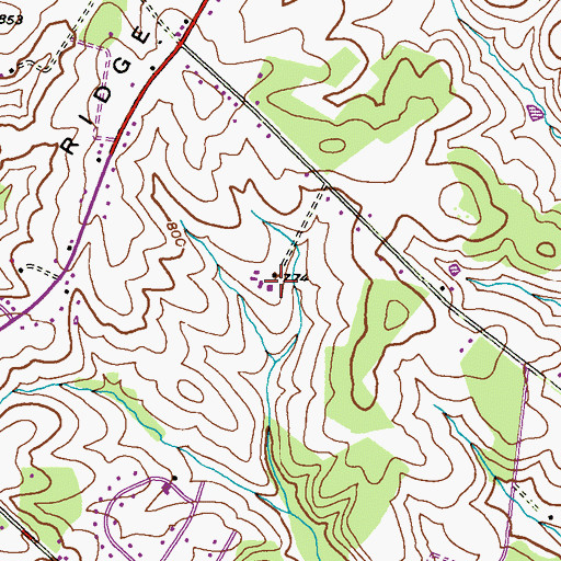Topographic Map of Braddock Estates, MD