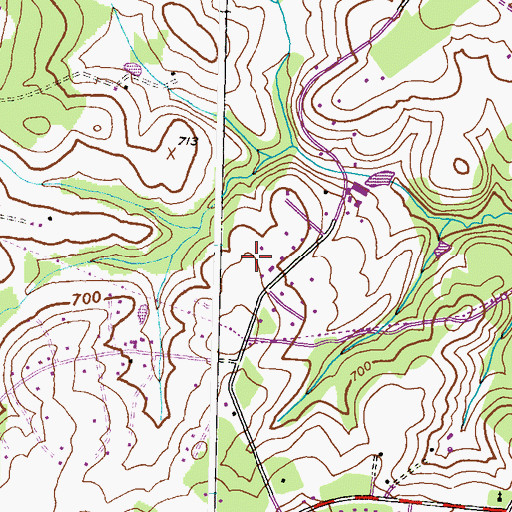 Topographic Map of Chases Forest, MD