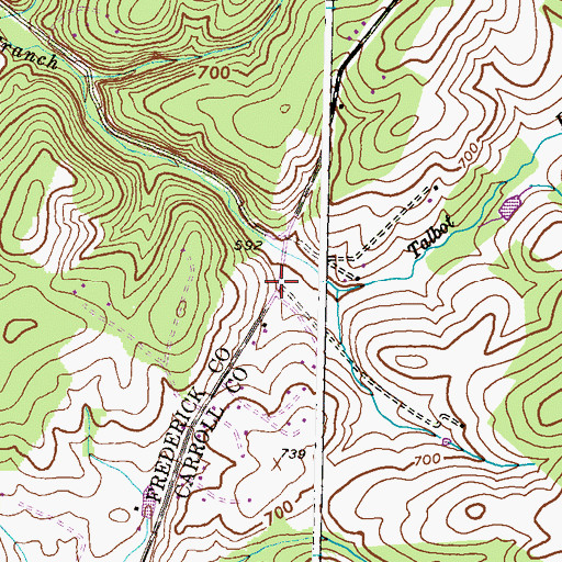 Topographic Map of Cover (historical), MD