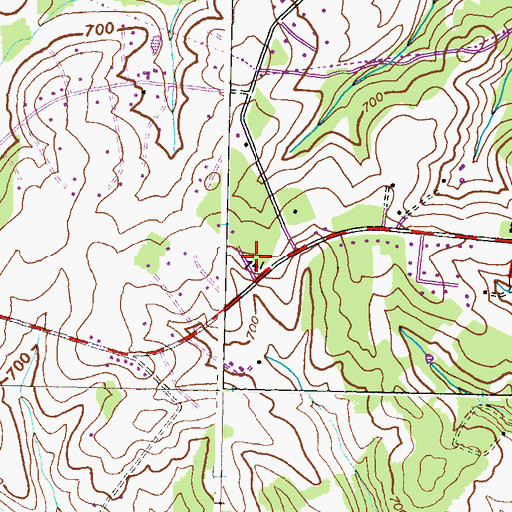 Topographic Map of Dales Delight, MD