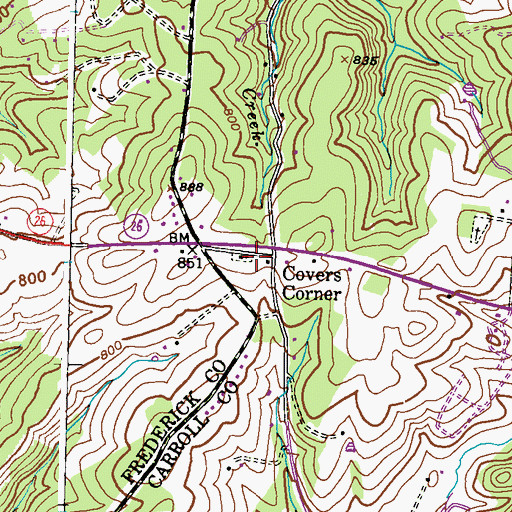 Topographic Map of Fairview United Methodist Cemetery, MD