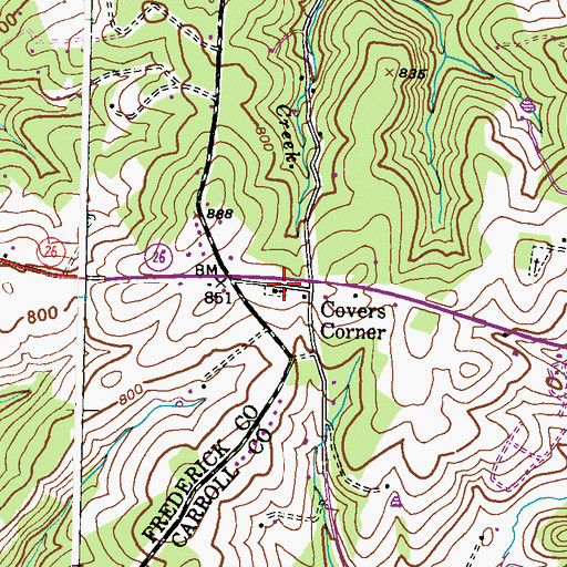 Topographic Map of Fair View United Methodist Church, MD