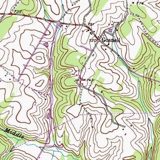 Topographic Map of Kimberly Heights, MD