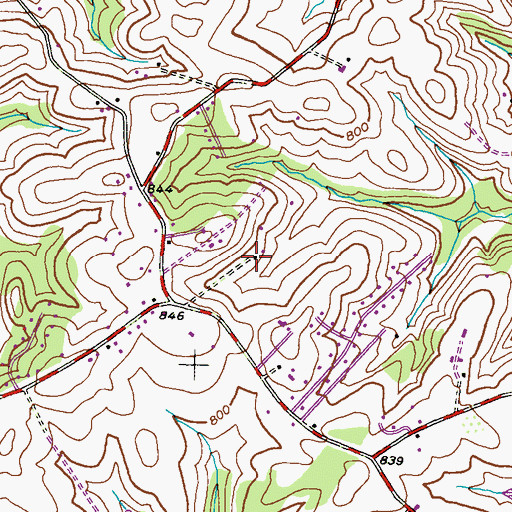 Topographic Map of Legos Choice, MD
