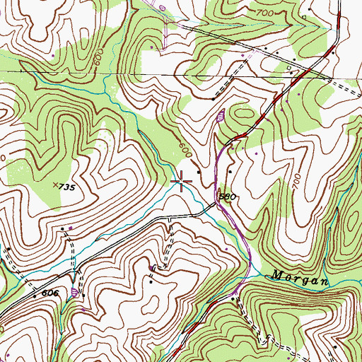 Topographic Map of Morgan Creek, MD