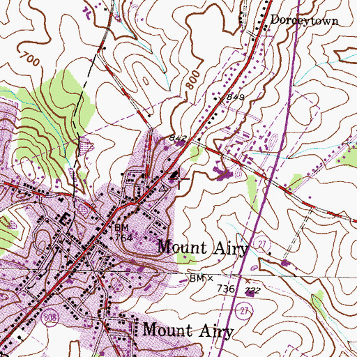 Topographic Map of Mount Airy Elementary School, MD