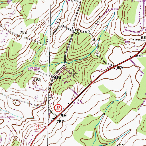 Topographic Map of Olde Oak Run, MD
