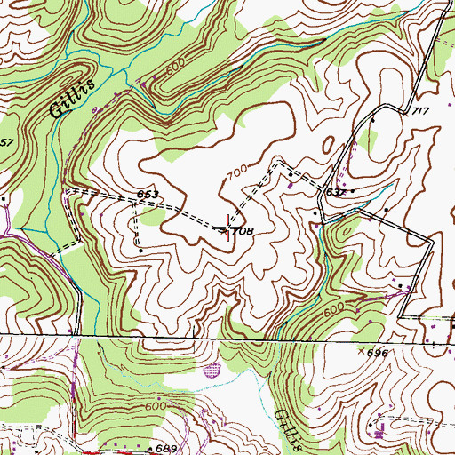 Topographic Map of River Wood Hills, MD
