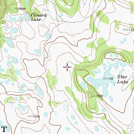 Topographic Map of Flat Tops Wilderness, CO