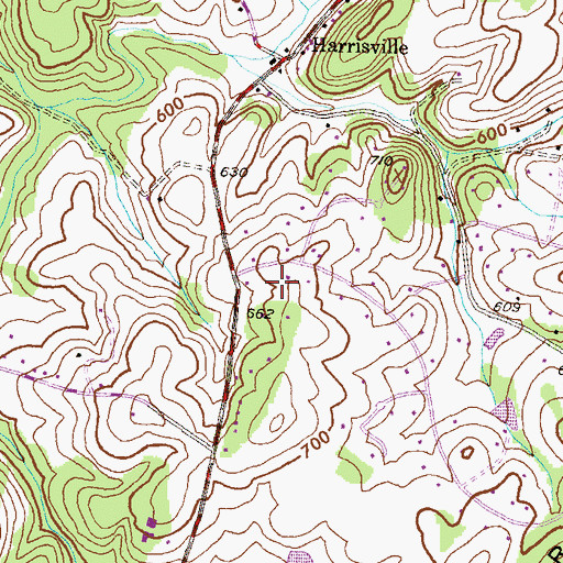 Topographic Map of Robindell Heights, MD
