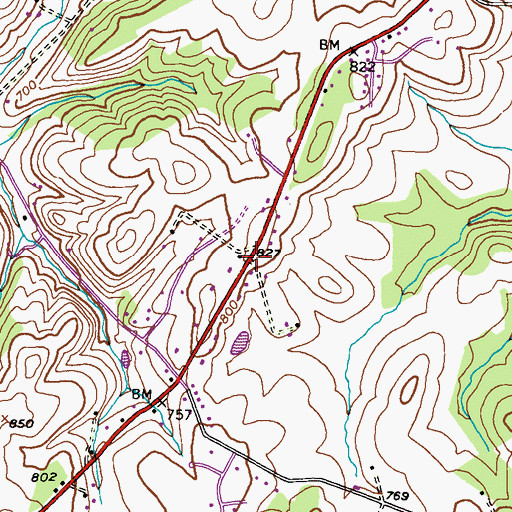 Topographic Map of Stoney Ridge, MD