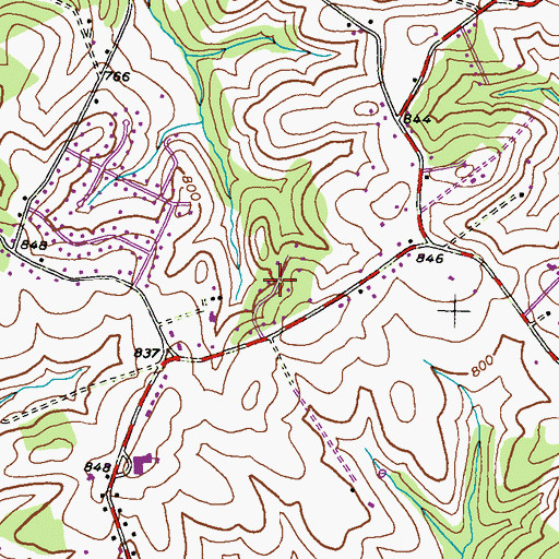 Topographic Map of Winfield Woods, MD