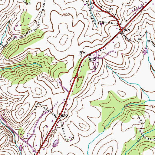 Topographic Map of Woodbridge, MD