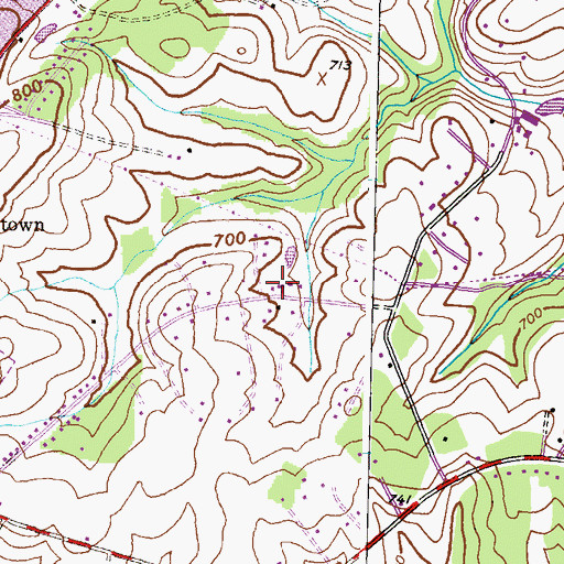 Topographic Map of Hampton Knolls, MD