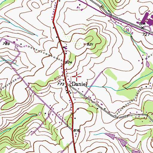Topographic Map of Braddock Manor West, MD