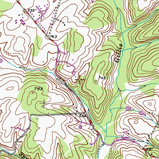 Topographic Map of Eagle Wood Estates, MD