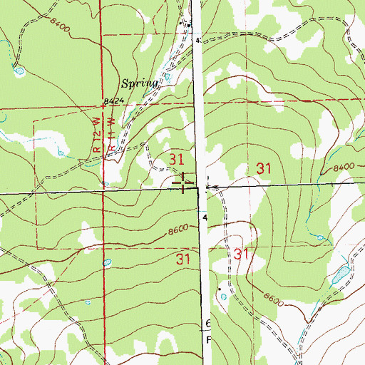 Topographic Map of Uncompahgre Plateau, CO