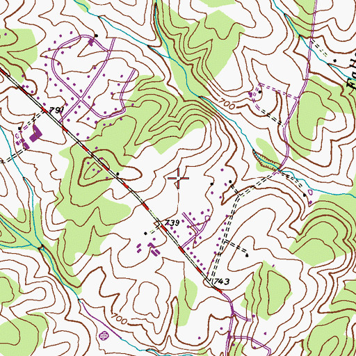 Topographic Map of Fleming Way Estates, MD