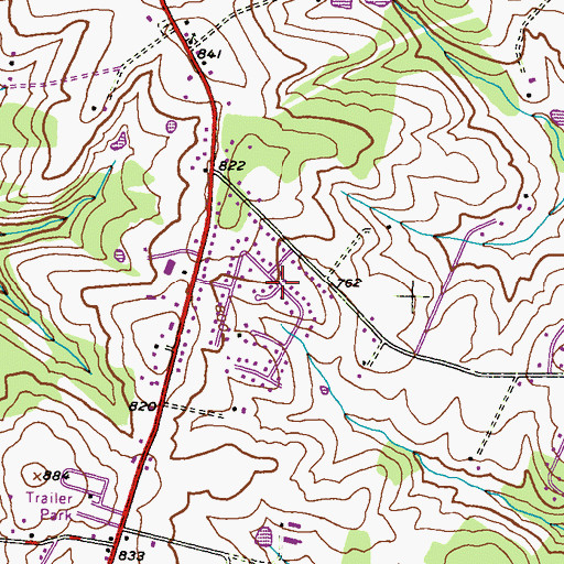 Topographic Map of Ivy Hill Way, MD