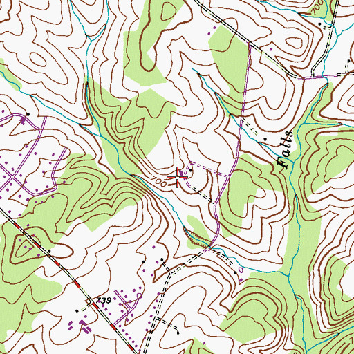 Topographic Map of McHenry Meadows, MD