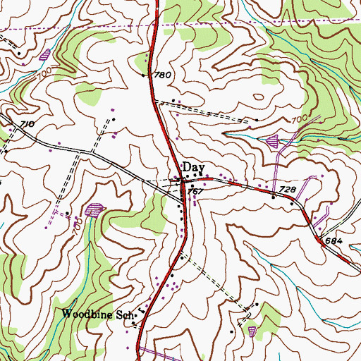 Topographic Map of Morgan Chapel United Methodist Church, MD