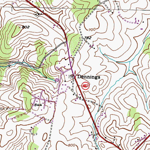 Topographic Map of Saint James United Methodist Church, MD