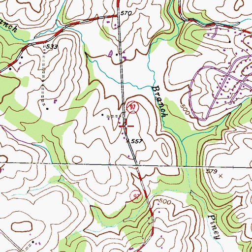 Topographic Map of Sanner Estates, MD