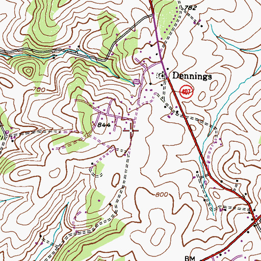 Topographic Map of Stanton Heights, MD