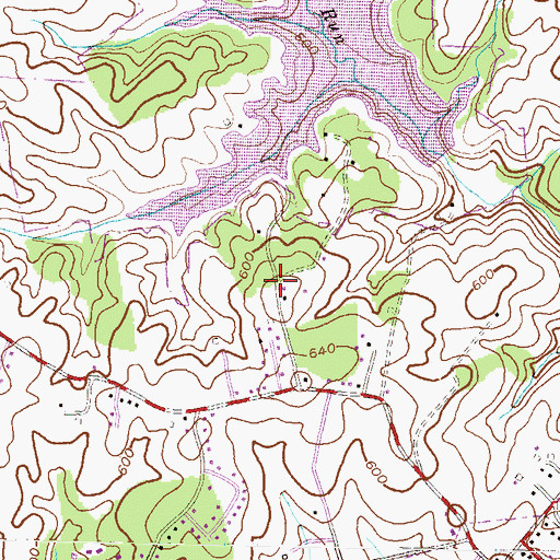 Topographic Map of Beachmont Estates, MD