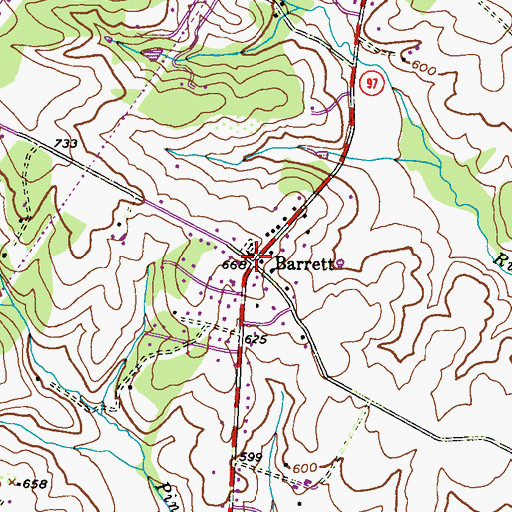 Topographic Map of Brandenburg United Methodist Church, MD