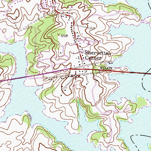 Topographic Map of Branton Manor, MD
