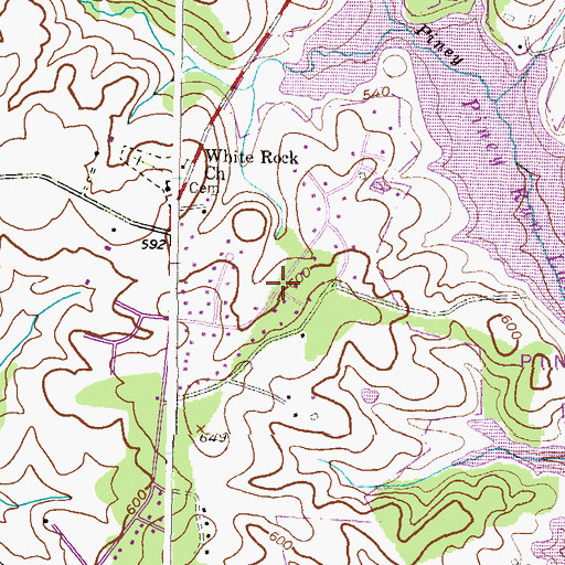 Topographic Map of Candlewick, MD