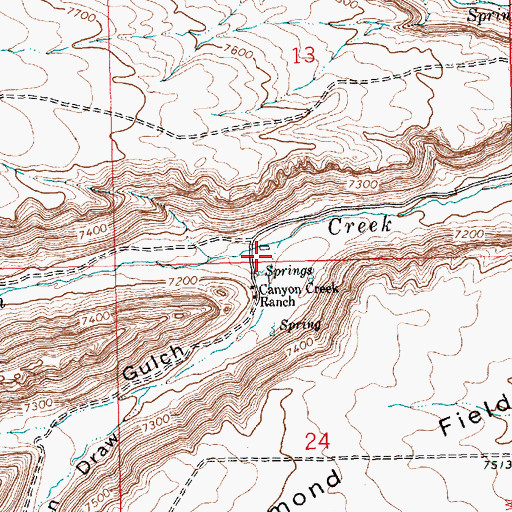 Topographic Map of Birdie Gulch, WY