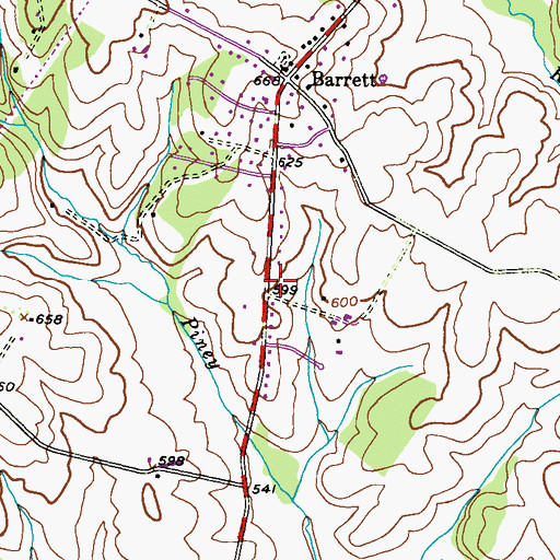 Topographic Map of Daisy Meadows, MD