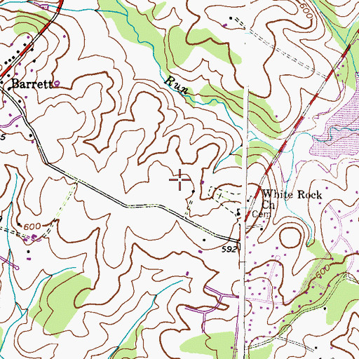 Topographic Map of Dogwood Estates, MD