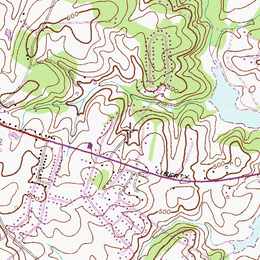 Topographic Map of Freedom Forest, MD