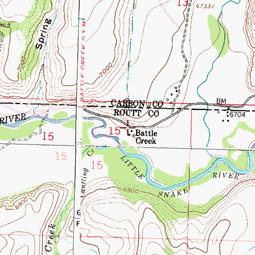 Topographic Map of Battle Creek, CO