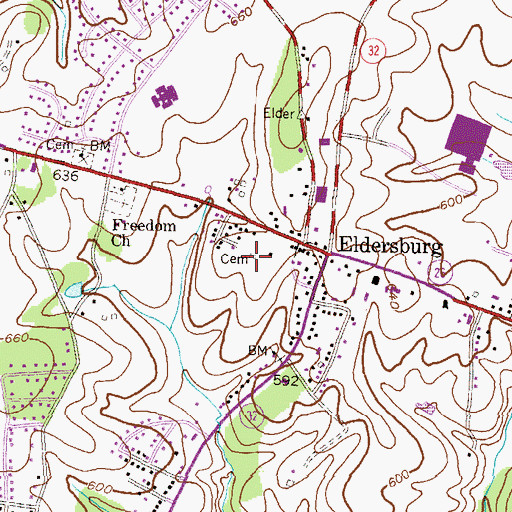 Topographic Map of Holy Trinity Cemetery, MD