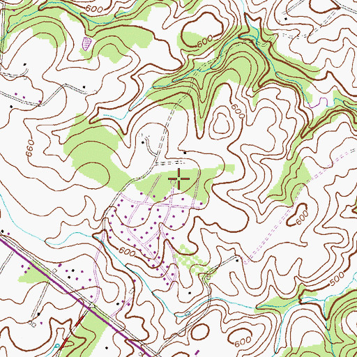Topographic Map of Knollers Woods, MD