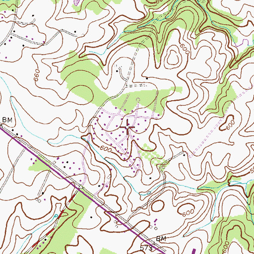Topographic Map of Linton Springs, MD