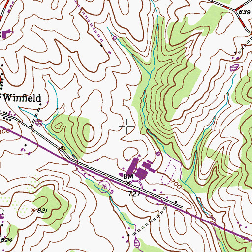 Topographic Map of Mayeski Park, MD